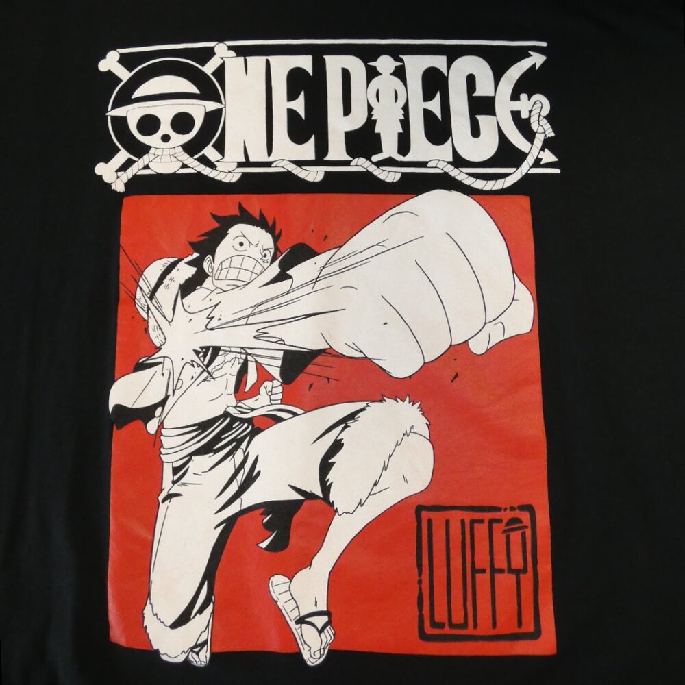 Ripple Junction One Piece Luffy Anime Graphic Tee Black 2X - Picture 4 of 5